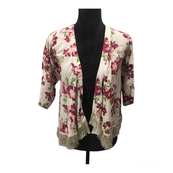 Nowadays Girls Floral Kimono Cardigan Size Small - Picture 1 of 14